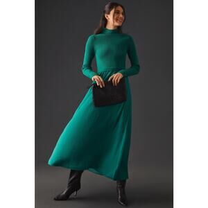 Anthropologie Green Maxi Dress